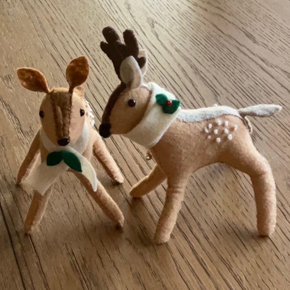Handmade felt Christmas stag Reindeer/ornaments